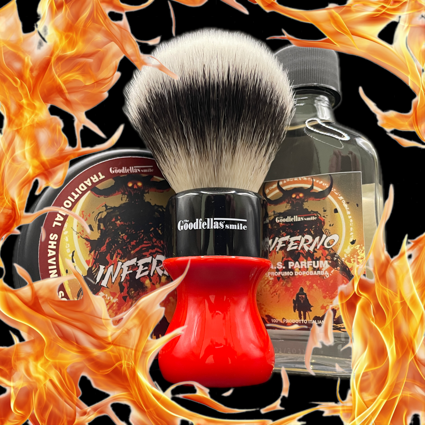 Coffret Inferno – Savon Inferno, après-rasage et blaireau Red Evil