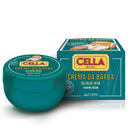 Crème à raser bio à l'aloe vera Cella Milano